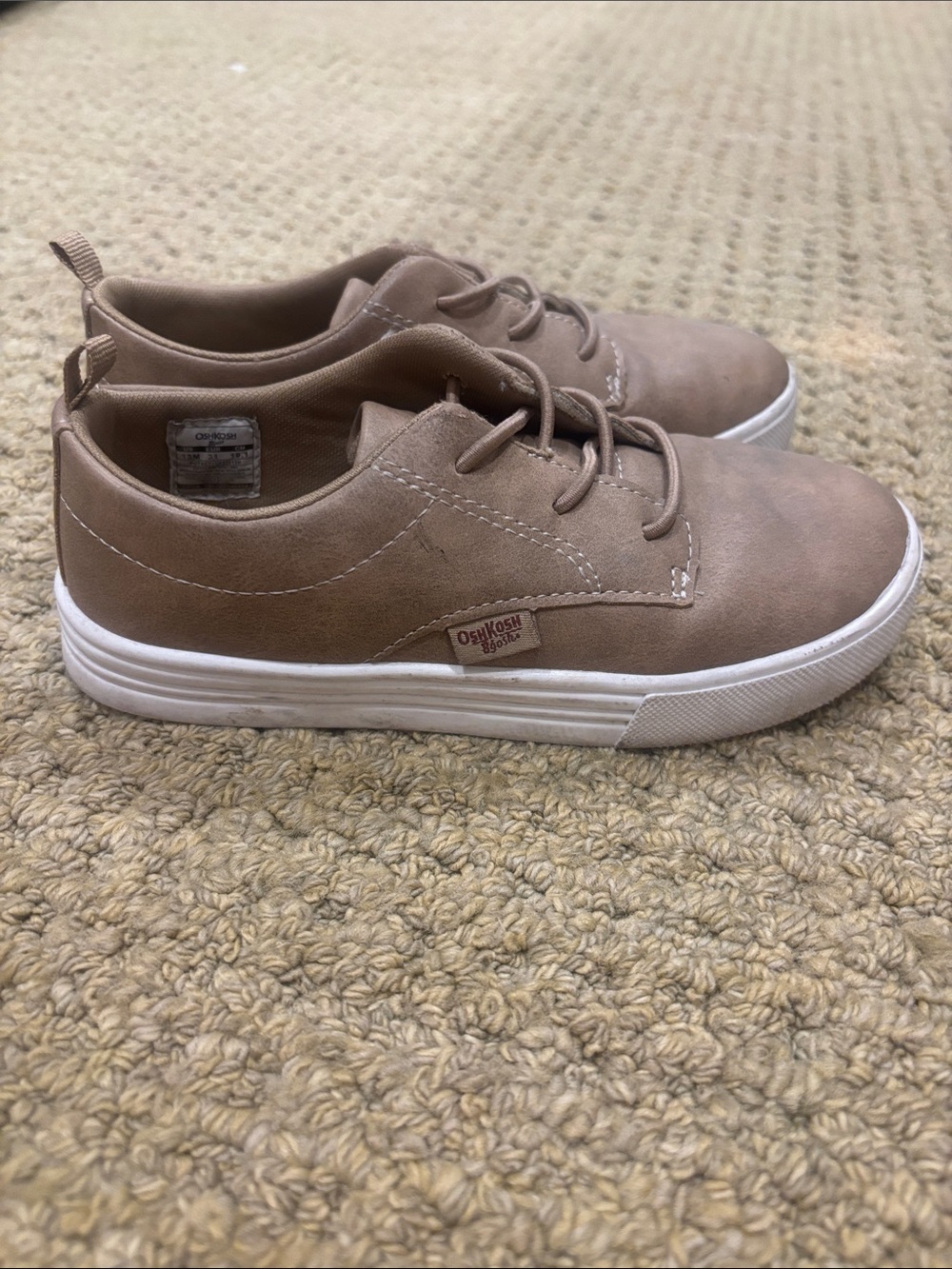 OshKosh B'gosh Kids' Brown Putney Oxford Slip On Sneakers Size 13 Boys